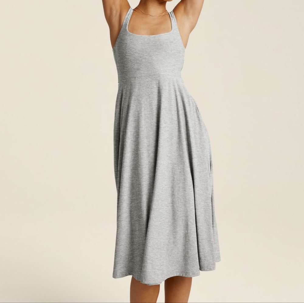 Beyond Yoga Featherweight At The Ready Square Neck Dress, S, NWOT